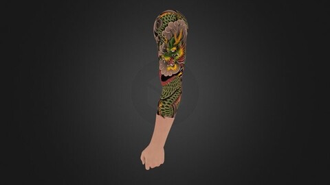 Ginkgo Leg Tattoo Design
