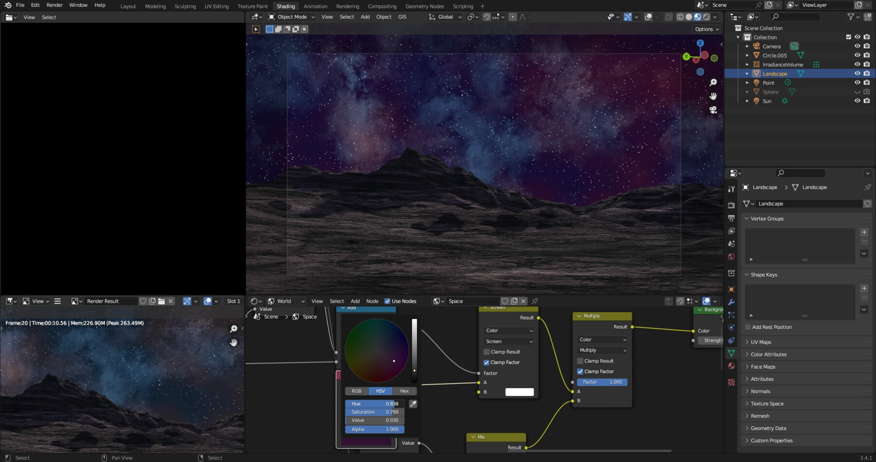 ArtStation - Procedural hdr scifi space texture in Blender_ fully ...