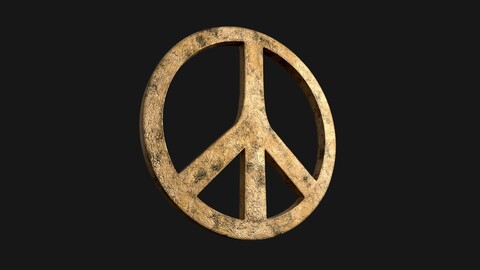 Dirty Golden Peace Sign