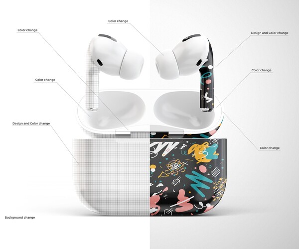 ArtStation - AirPods 3 Skin Mockup