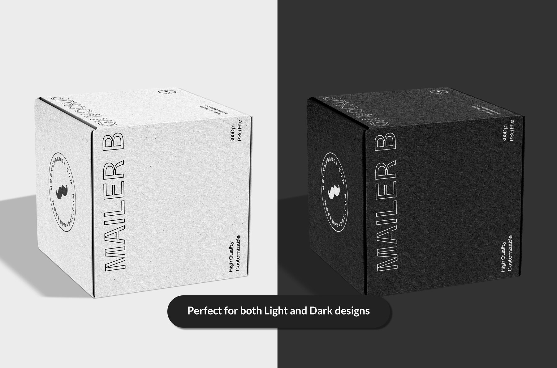 ArtStation Small Square Mailer Box Mockup Artworks