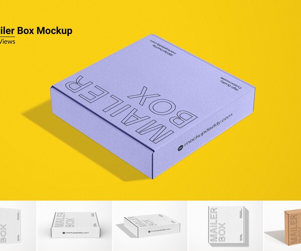 ArtStation Square Mailer Box Mockup Artworks