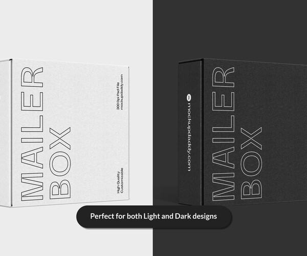 ArtStation Square Mailer Box Mockup Artworks