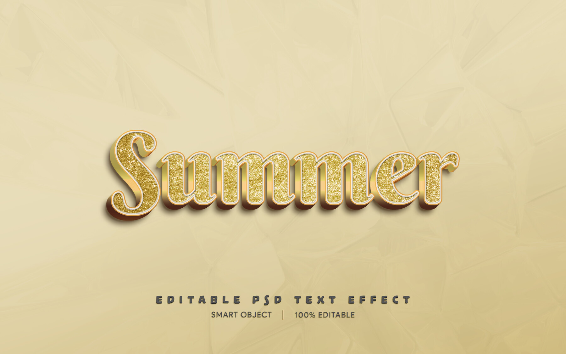ArtStation - 3D Summer. PSD fully editable text effect. Layer style PSD ...