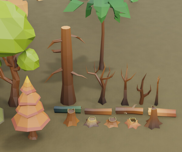 ArtStation - Hyper Casual Low Poly Trees | Game Assets