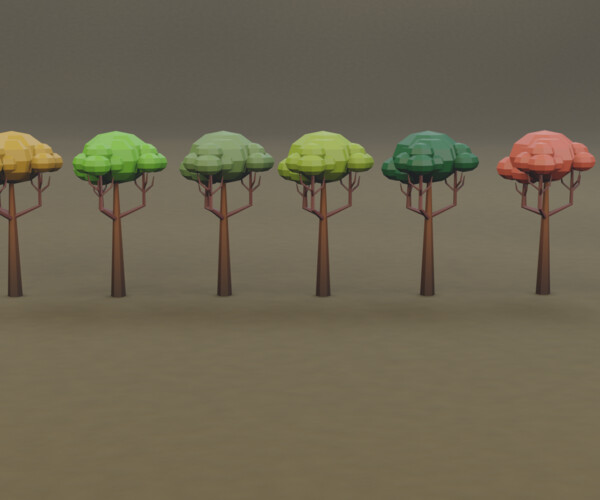 ArtStation - Hyper Casual Low Poly Trees | Game Assets
