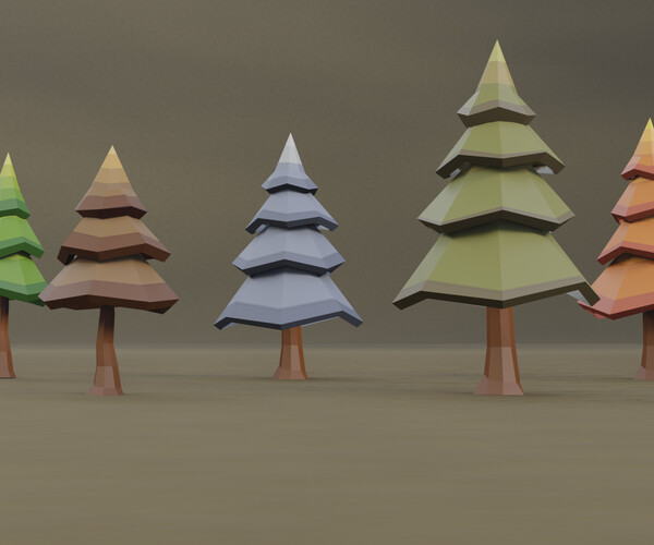 ArtStation - Hyper Casual Low Poly Trees | Game Assets