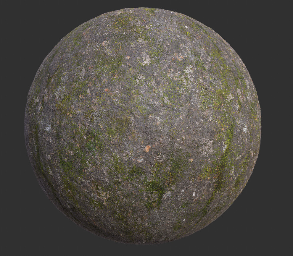ArtStation Mossy Rock 4k pbr textures Game Assets