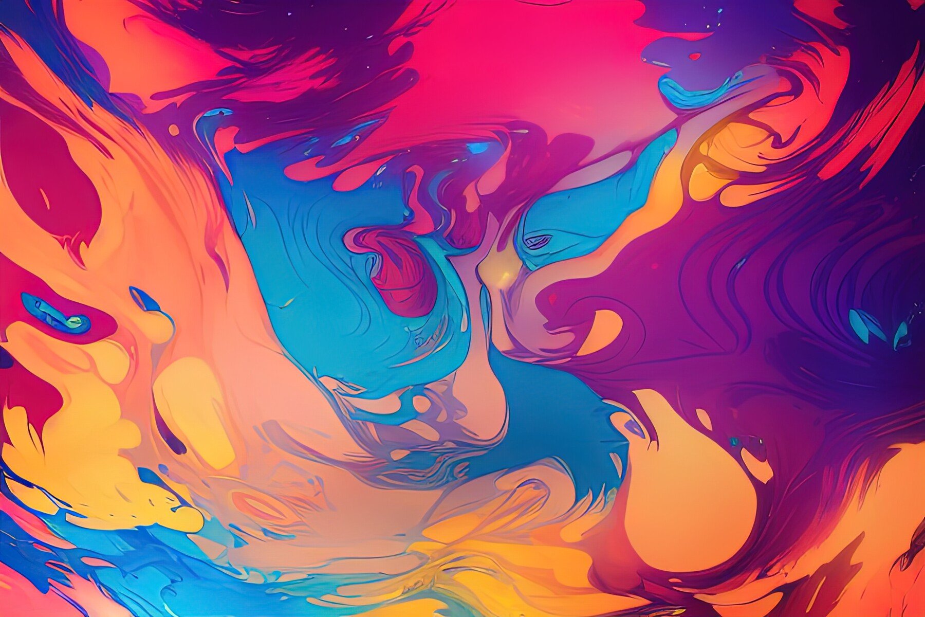 Artstation - Abstract Colorful Fluid Background, Fluid Painting 