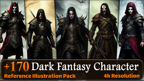 170 Dark Fantasy Character Reference Pack | 4K | v.2