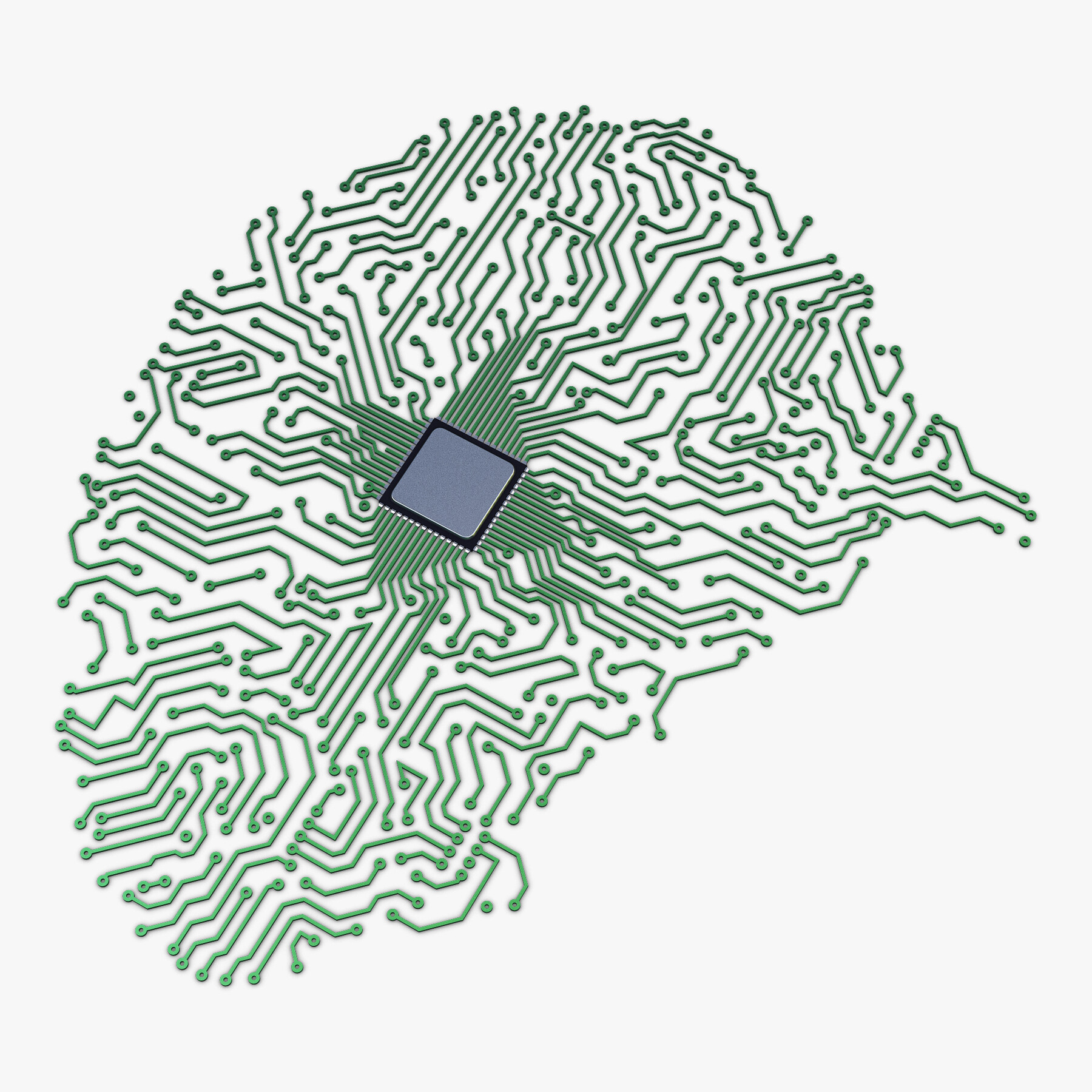 Brain 5. Circuit Board heightmap 3d.