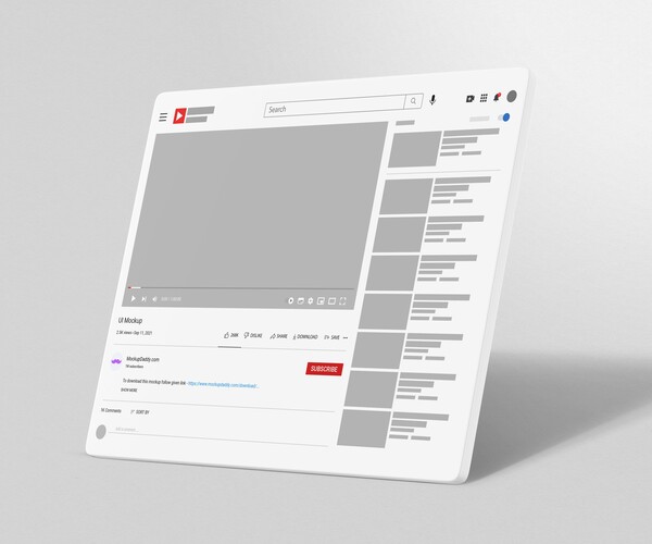 ArtStation Youtube Mockup Artworks
