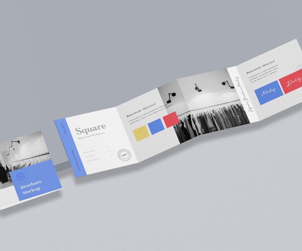 ArtStation - Square 4 Fold Brochure Mockup | Artworks