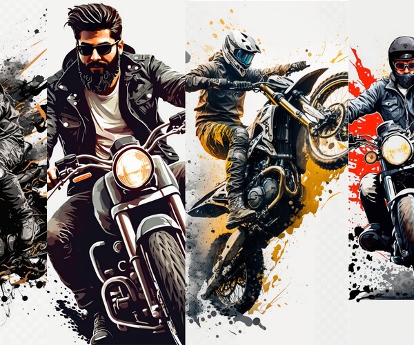 ArtStation Stunt Bikers The Thrills of Two Wheels Biker