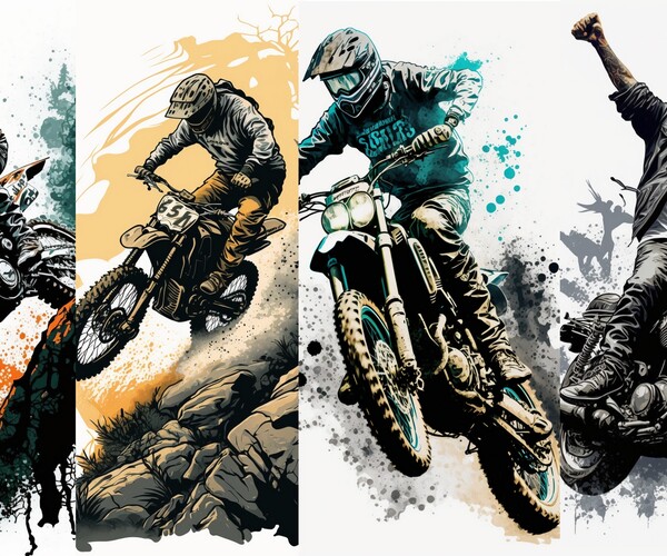 ArtStation Stunt Bikers The Thrills of Two Wheels Biker