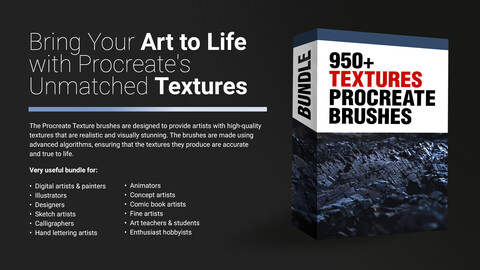 950+ Textures Procreate Brushes