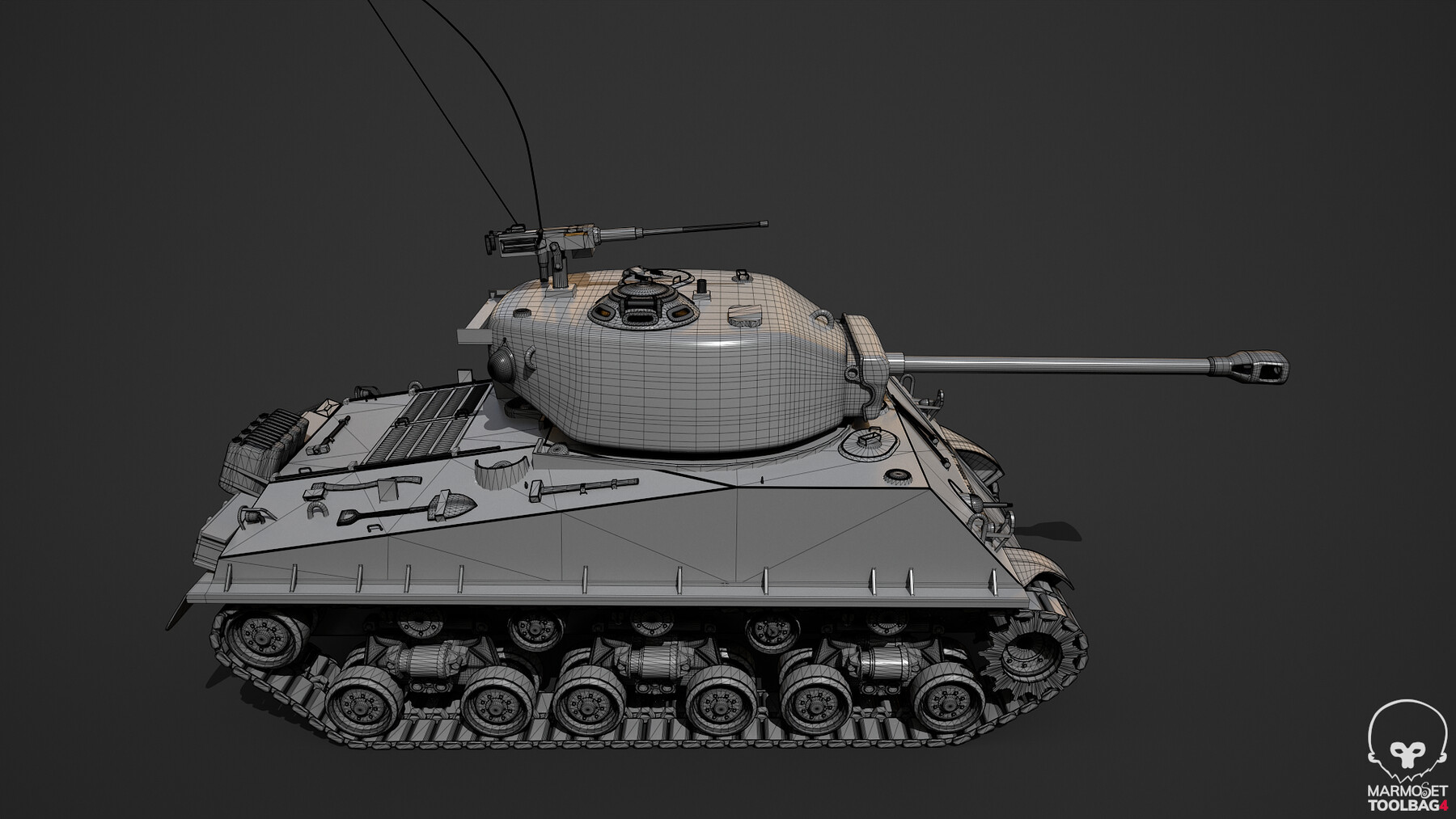 ArtStation - M4A3E8 tank | Game Assets