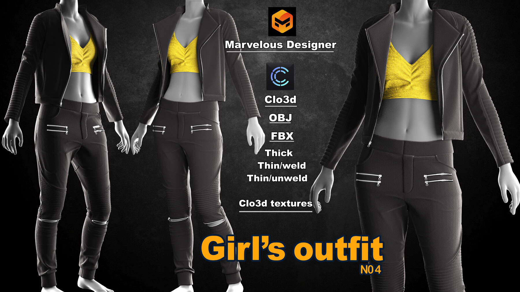 ArtStation - Girl's outfit | Game Assets