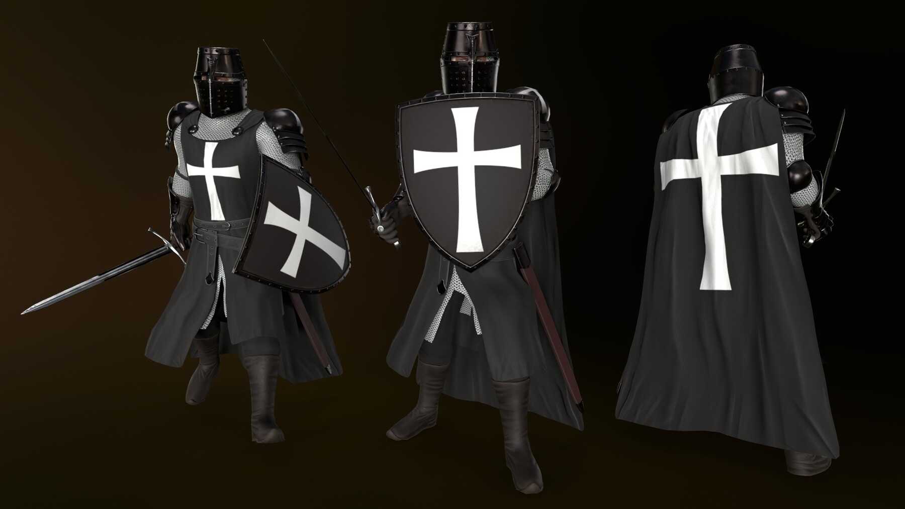 ArtStation - Low-poly Model Of The Character Knight01 | Game Assets