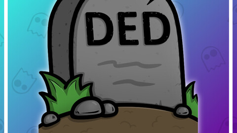 Twitch Emote: DED Tombstone