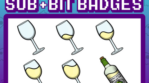 Twitch Sub Badges: White Wine