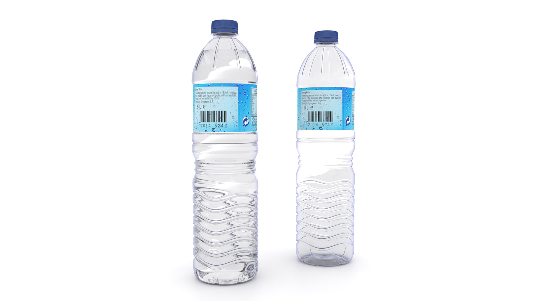 Plastic Water Bottle - 3D Model by Davor