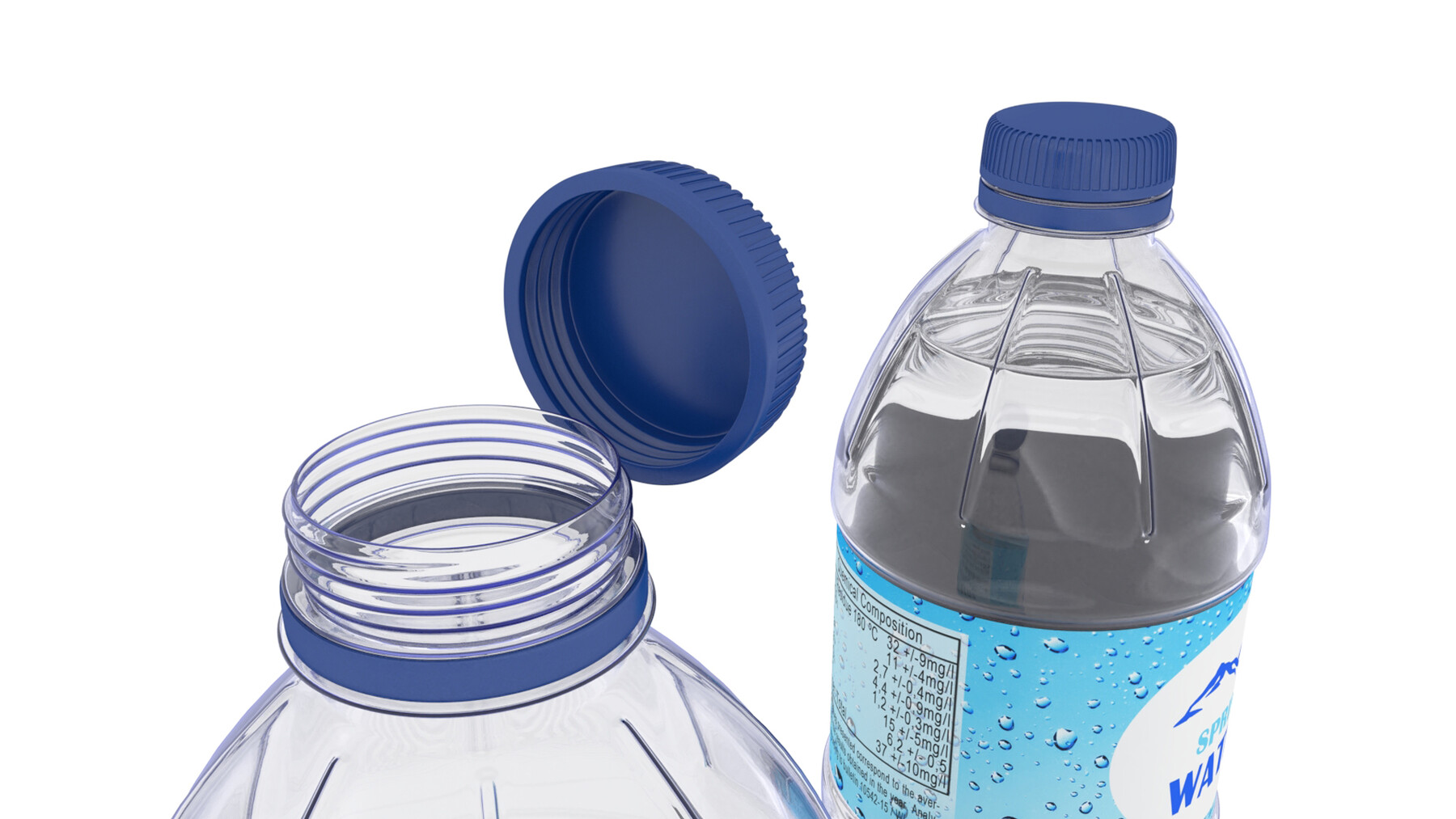 Plastic Water Bottle - 3D Model by Davor