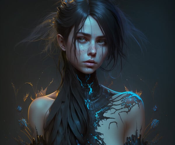 ArtStation - Pretty goth girl looking at you