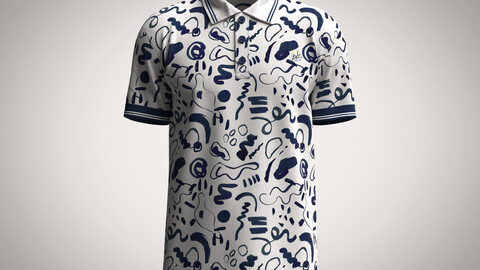 Men's Printed Polo Shirt