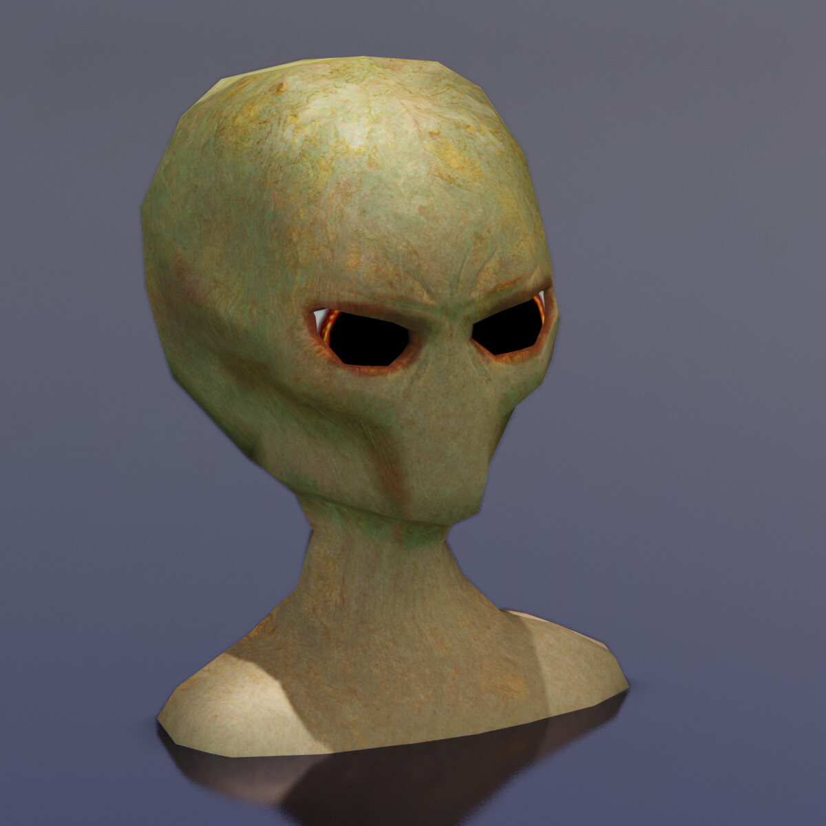 ArtStation Rigged Alien head 3D Model Resources