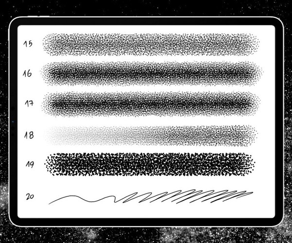 ArtStation - Fine Liner and Stippling Brushes for Procreate | Brushes