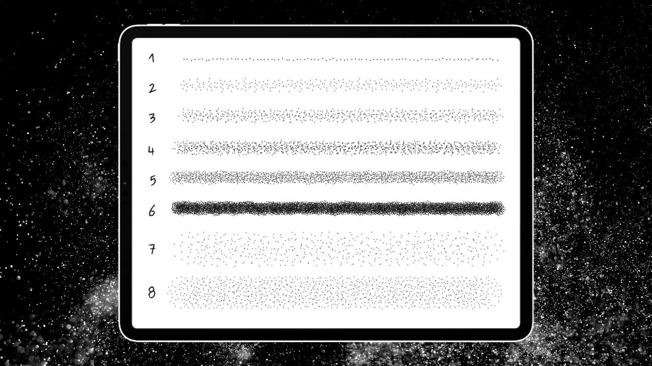 70 Fine Liner Brush Set for Procreate Micron, Fineliners, Stipple