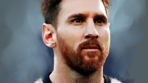 Digital painting _ Messi