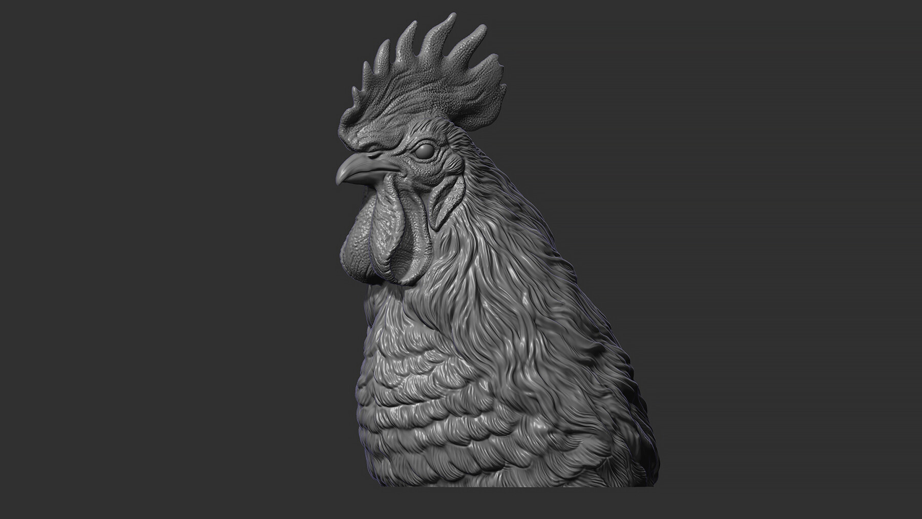 Artstation - Rooster Bust 