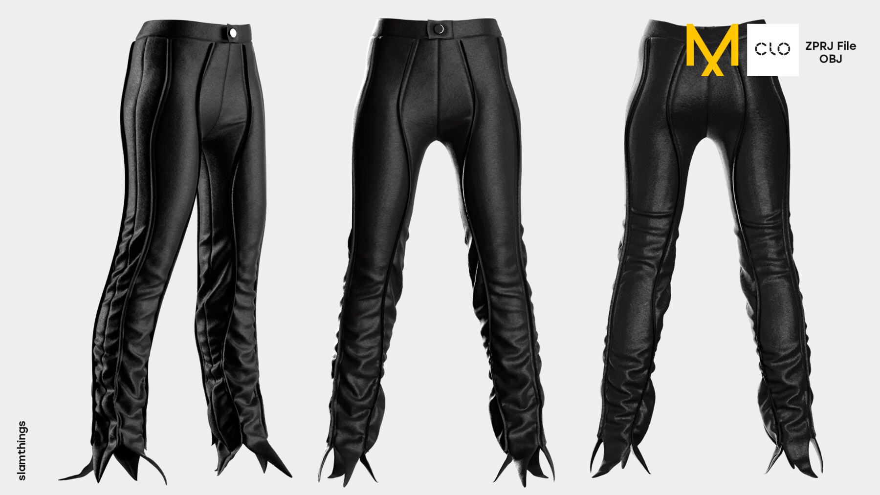 ArtStation - Streetwear Leather Pants #020 - Clo 3D