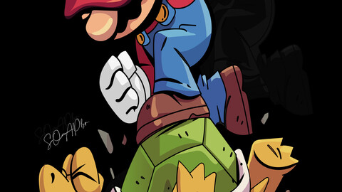 Impressão artística + Projeto - Game Mario