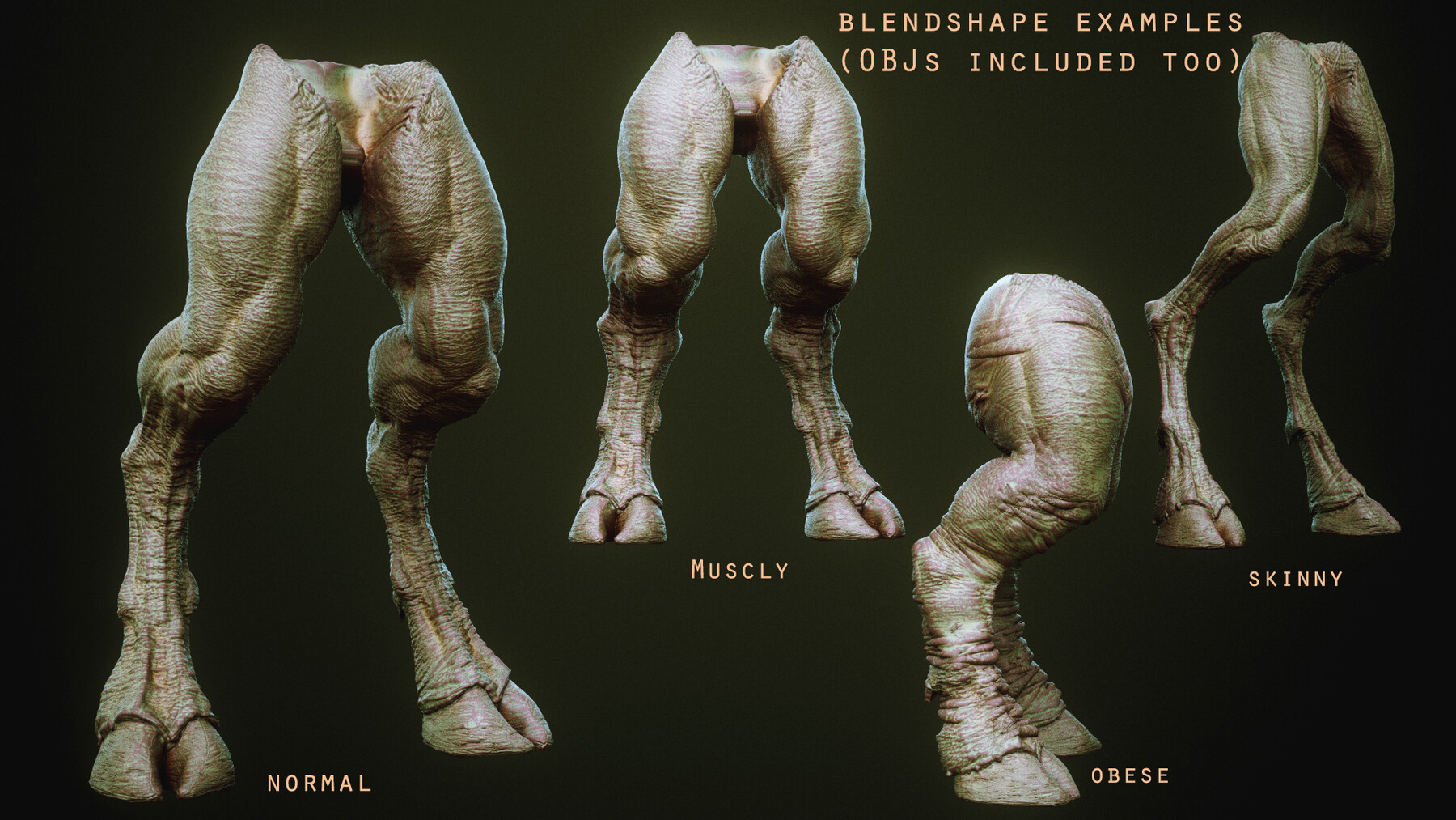 ArtStation - DEMON Part 4: 40 Legs With Blendshapes | Brushes