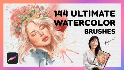 Best Watercolor Brushes Procreate | 144 Brushes For Procreate Watercolor