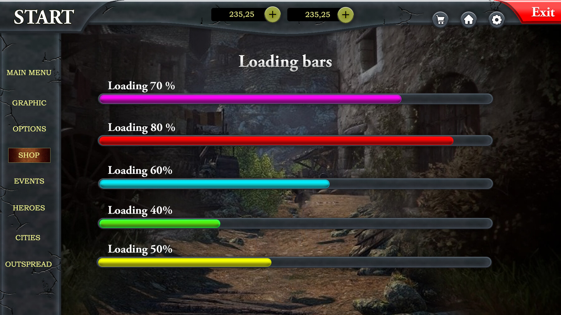 ArtStation - MEDIEVAL RPG GAME UI TEMPLATE KIT | Game Assets