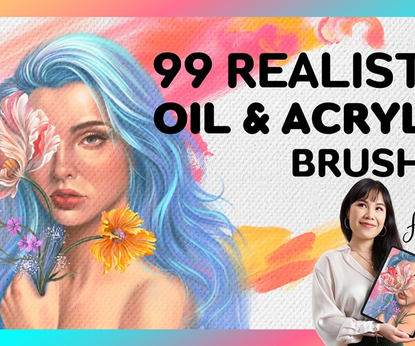 ArtStation - Procreate Acrylic Brush | 99 Oil & Acrylic Brushes for ...