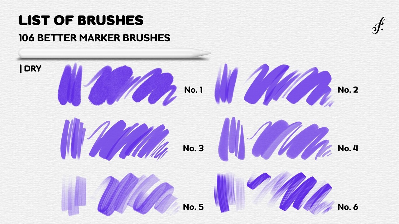 Blending Markers Procreate Brushes, Procreate Copic Brushes