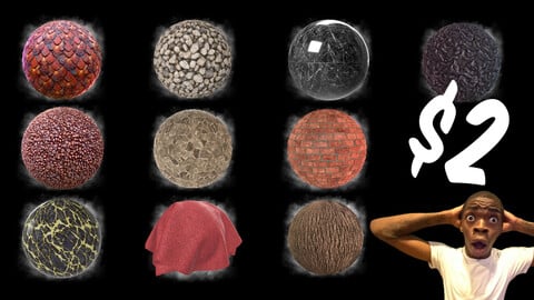 Pack of 10 PBR textures