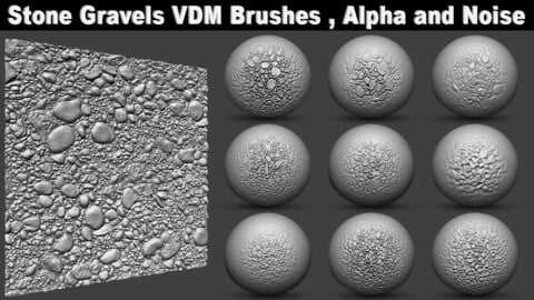 Stone Gravels VDM brushes , Alpha and Noise