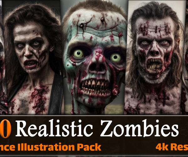 Creepy Zombies Royalty in 2D Assets - UE Marketplace