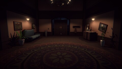 Modular asset Pack Low Poly Horror House