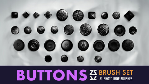 Buttons Brush Set