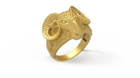 sheep head ring | sheep ring | animal ring | art ring | animal faced ring | ram ring