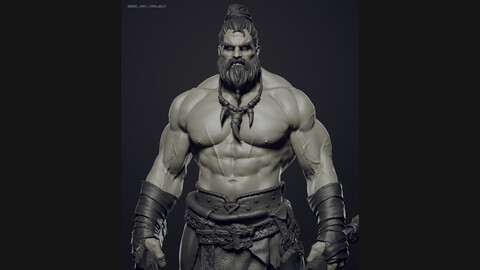 Barbarian - highpoly model