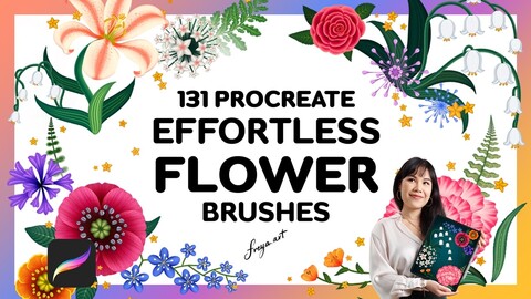 Procreate Flowers | 131 Procreate Effortless Flower Brushes