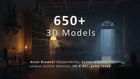 Old Village 3d Asset Library for Blender